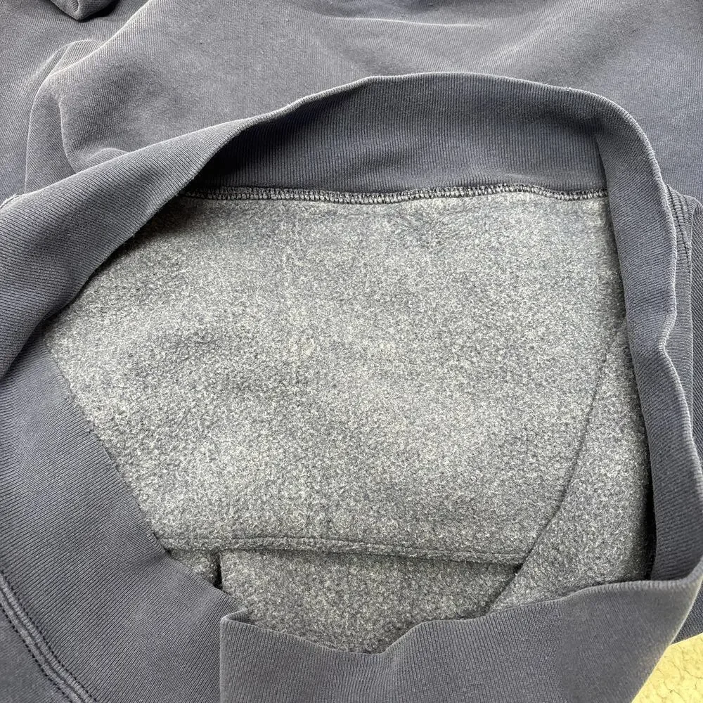 Vintage Made USA Polo Ralph Lauren Hoodie Large Navy Embroidered Big Pony Pouch